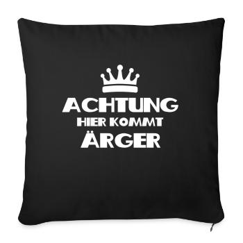 children - Sofa pillowcase 17,3'' x 17,3'' (45 x 45 cm) - black - Front