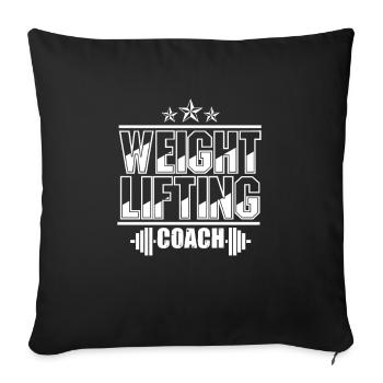 Weightlifting Trainer - Sofa pillowcase 17,3'' x 17,3'' (45 x 45 cm) - black - Front