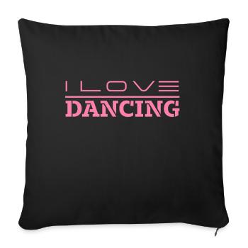 Dancer Dancer Dance Dance Dance School - Sofa pillowcase 17,3'' x 17,3'' (45 x 45 cm) - black - Front