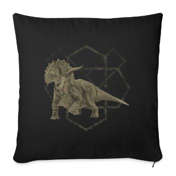 Triceratops - Housse de coussin décorative 45 x 45 cm - noir - Devant