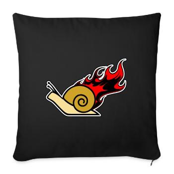 Snail - Snail - on Fire - Sofa pillowcase 17,3'' x 17,3'' (45 x 45 cm) - black - Front