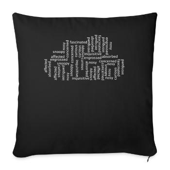 W 800 3A INTERESTED 2C white 9fac8b010bb33dffebb07 - Sofa pillowcase 17,3'' x 17,3'' (45 x 45 cm) - black - Front