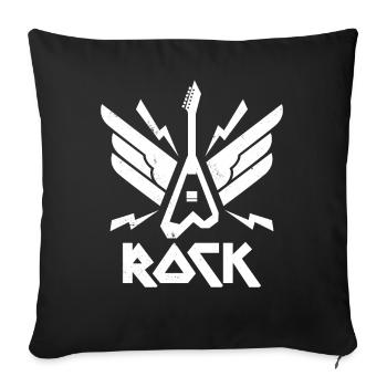 Rock Music Metal Festival Rock T-Shirt - Sofakissenbezug 45 x 45 cm - Schwarz - Vorne