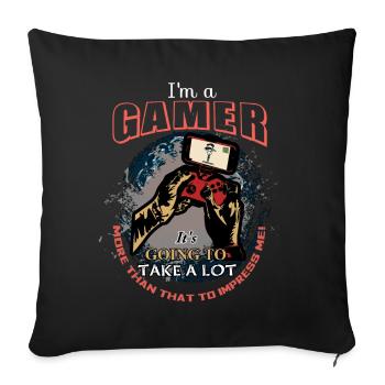 Gamer - Sofakissenbezug 45 x 45 cm - Schwarz - Vorne