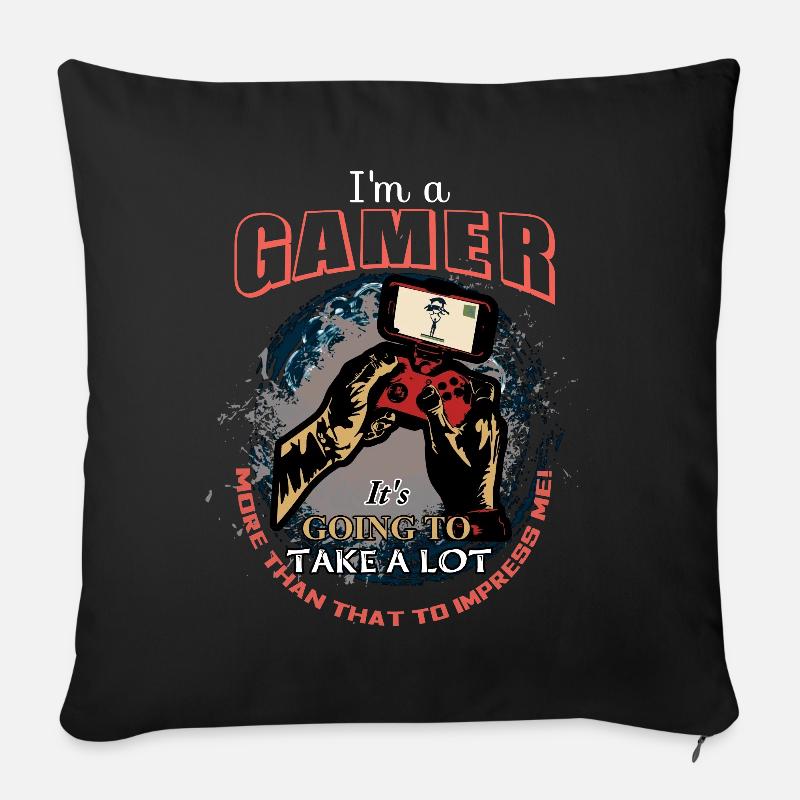 Gamer - Sofa pillowcase 17,3'' x 17,3'' (45 x 45 cm) - black