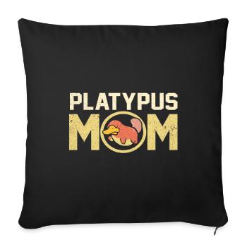 Platypus - Sofa pillowcase 17,3'' x 17,3'' (45 x 45 cm) - black - Front