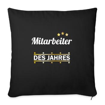 Mitarbeiter des Jahres | Angestellter Arbeiter - Sofakissenbezug 45 x 45 cm - Schwarz - Vorne