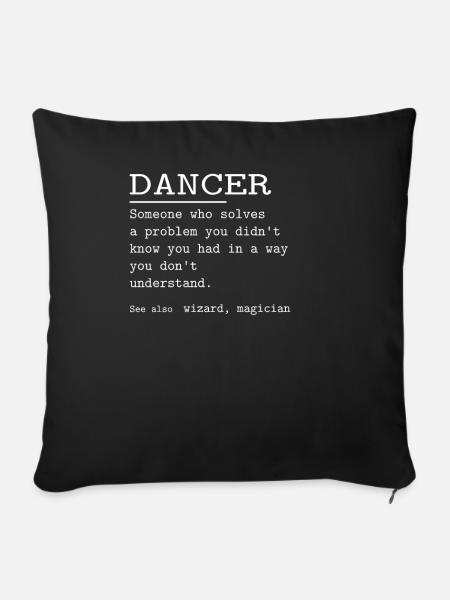 DANCER - Sofakissenbezug 45 x 45 cm - Schwarz