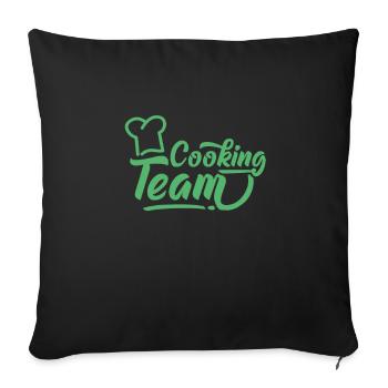 Cuisine cuisine Cuisine - Housse de coussin décorative 45 x 45 cm - noir - Devant