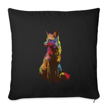 Renard - Housse de coussin décorative 45 x 45 cm - noir - Devant
