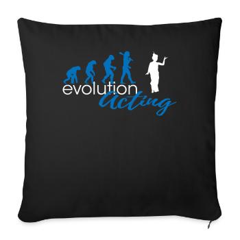 Acting evolution - Sofa pillowcase 17,3'' x 17,3'' (45 x 45 cm) - black - Front