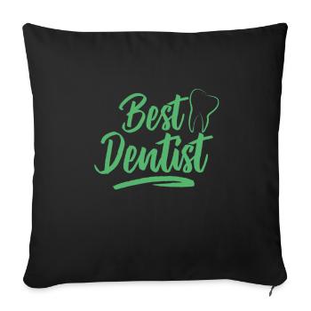 Job Dentists Dental Assistant Dentist Dentist - Sofa pillowcase 17,3'' x 17,3'' (45 x 45 cm) - black - Front