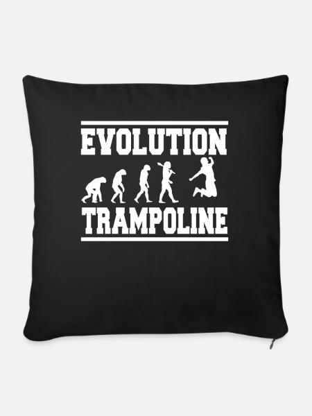 Evolution Trampoline - Sofakissenbezug 45 x 45 cm - Schwarz