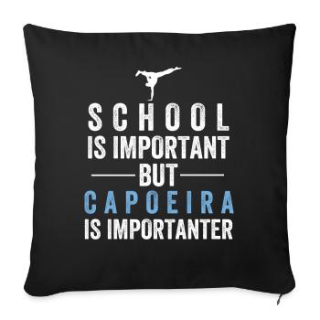 Capoeira school - Sofa pillowcase 17,3'' x 17,3'' (45 x 45 cm) - black - Front