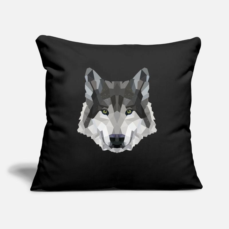 POLYGONE LOUPS LOUPS HUSKY PACK PACK CHIEN PACK PACK Housse de coussin décorative 45 x 45 cm