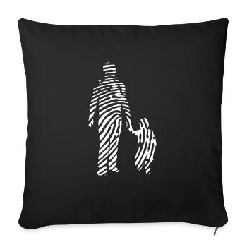 Dad Fingerprint - Sofakissenbezug 45 x 45 cm - Schwarz - Vorne