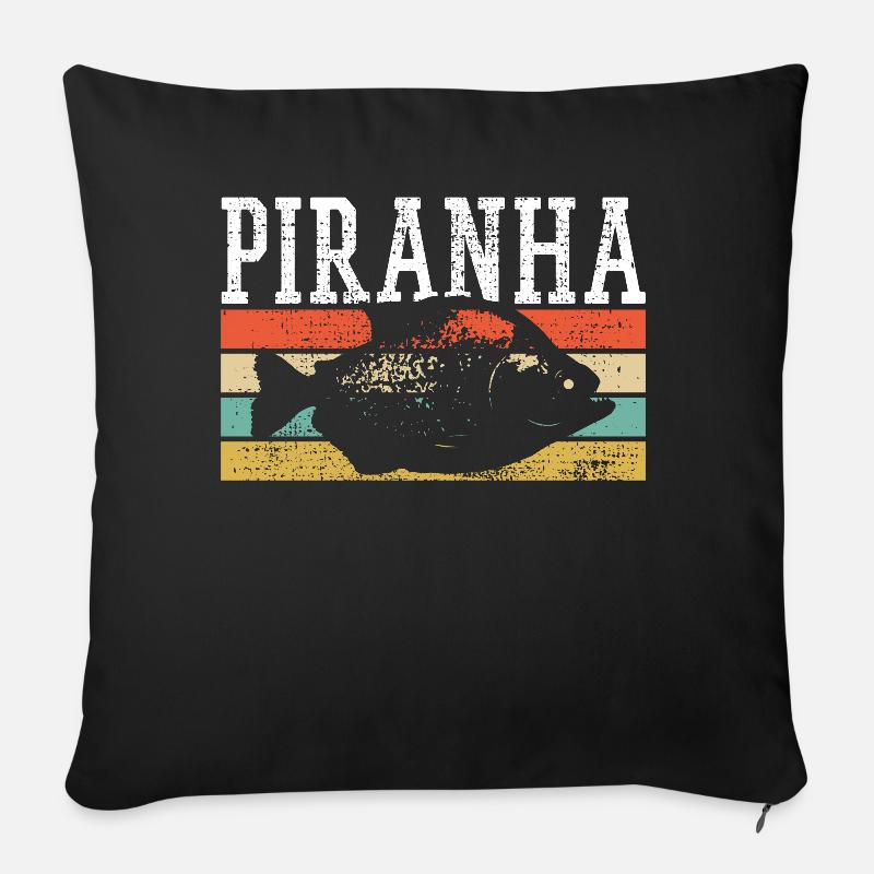 Piranha - Sofakissenbezug 45 x 45 cm - Schwarz