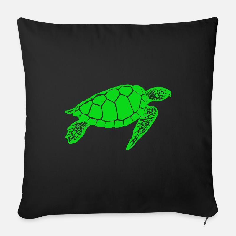 Schildkröte - Sofakissenbezug 45 x 45 cm - Schwarz
