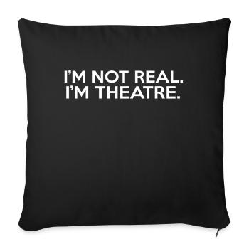 theatre - Sofa pillowcase 17,3'' x 17,3'' (45 x 45 cm) - black - Front