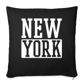 New York - Housse de coussin décorative 45 x 45 cm - noir - Devant