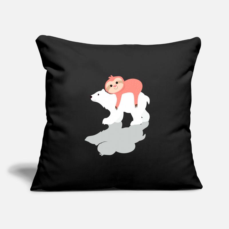Sloth Lazy Polar Bear Bear Sleeping Lying tired Sofa pillowcase 17,3'' x 17,3'' (45 x 45 cm)
