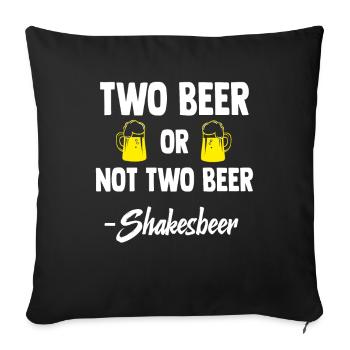 Bière bière - Housse de coussin décorative 45 x 45 cm - noir - Devant
