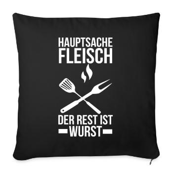 Barbecue - Housse de coussin décorative 45 x 45 cm - noir - Devant