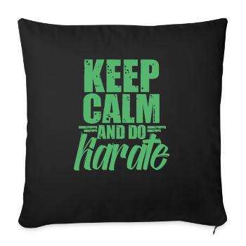 Karaté Karaté Karaté Karaté - Housse de coussin décorative 45 x 45 cm - noir - Devant