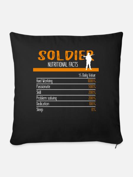 Soldier Ingredients - Sofakissenbezug 45 x 45 cm - Schwarz