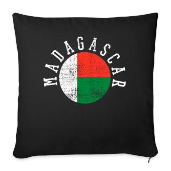 Madagascar - Sofa pillowcase 17,3'' x 17,3'' (45 x 45 cm) - black - Front