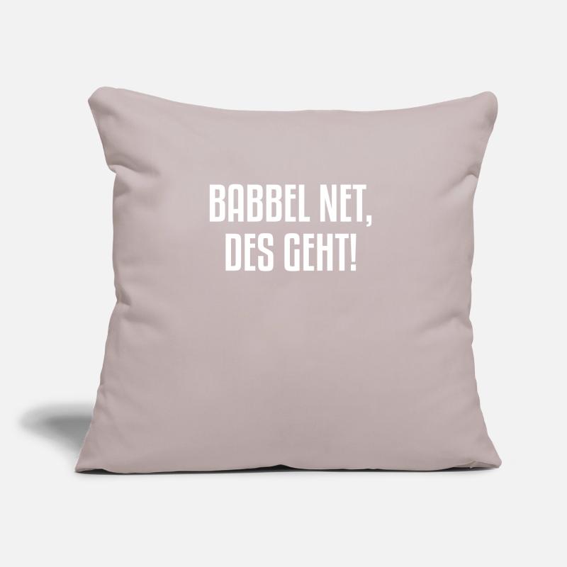 Babbel Net Des Goes | Hesse, dialecte hessien Housse de coussin décorative 45 x 45 cm
