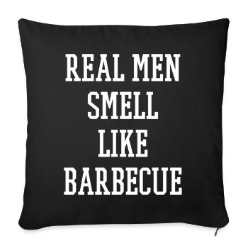 BBQ Barbecue Grillen - Sofakissenbezug 45 x 45 cm - Schwarz - Vorne