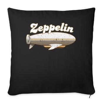 Zeppelin und Luftschiff - Sofakissenbezug 45 x 45 cm - Schwarz - Vorne