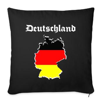 germany t shirt - Sofa pillowcase 17,3'' x 17,3'' (45 x 45 cm) - black - Front