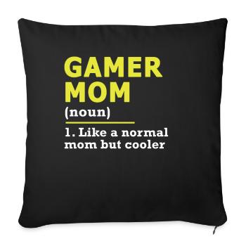 Gamer Mom Gaming Mom Gift - Sofa pillowcase 17,3'' x 17,3'' (45 x 45 cm) - black - Front