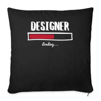 Funny designer design - Sofa pillowcase 17,3'' x 17,3'' (45 x 45 cm) - black - Front