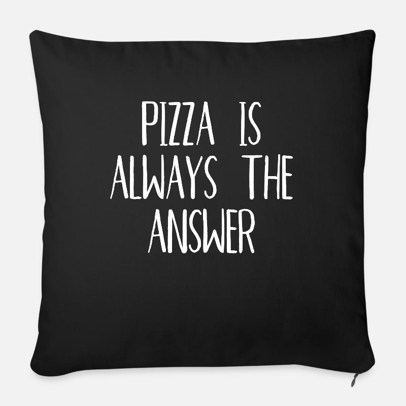 Pizza - Sofakissenbezug 45 x 45 cm - Schwarz