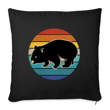 Wombat - Housse de coussin décorative 45 x 45 cm - noir - Devant