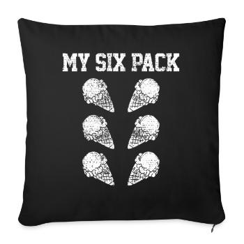 ice cream cone - Sofa pillowcase 17,3'' x 17,3'' (45 x 45 cm) - black - Front