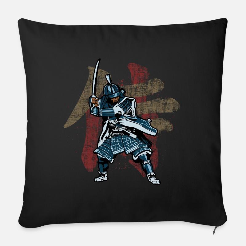 Samurai - Sofakissenbezug 45 x 45 cm - Schwarz