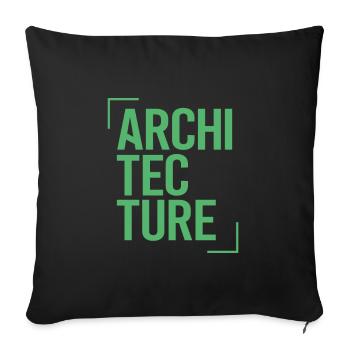 Architekt - Sofakissenbezug 45 x 45 cm - Schwarz - Vorne
