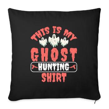 Ghost Hunting Fantômes Chasse par l’enquêteur paranormal - Housse de coussin décorative 45 x 45 cm - noir - Devant