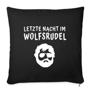 Poltern Junggesellenabschied - Sofakissenbezug 45 x 45 cm - Schwarz - Vorne