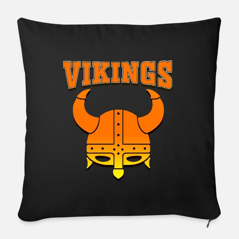 VIKINGS - Sofakissenbezug 45 x 45 cm - Schwarz