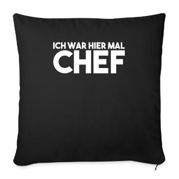 I was once the boss | Job change, farewell - Sofa pillowcase 17,3'' x 17,3'' (45 x 45 cm) - black - Front