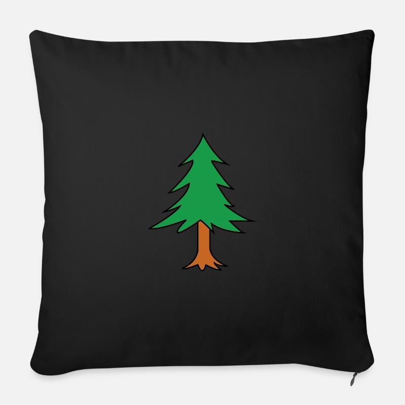 Tannenbaum Baum Tanne Gärtner Wald Wälder Geschenk - Sofakissenbezug 45 x 45 cm - Schwarz