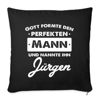 Jürgen - Sofa pillowcase 17,3'' x 17,3'' (45 x 45 cm) - black - Front