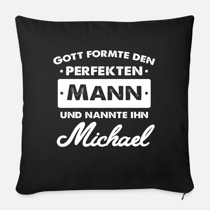 Michael - Sofakissenbezug 45 x 45 cm - Schwarz