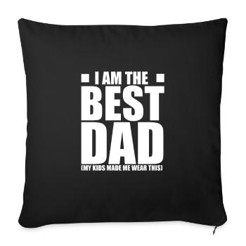 Father's Day Father's Day Father's Day Father's Day - Sofa pillowcase 17,3'' x 17,3'' (45 x 45 cm) - black - Front