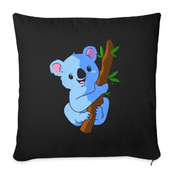 Koala - Sofa pillowcase 17,3'' x 17,3'' (45 x 45 cm) - black - Front